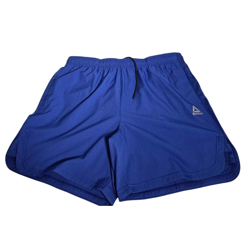 Reebok‎ Mens Blue Athletic Running Training Shorts 2XL Zipper Pocket. 775